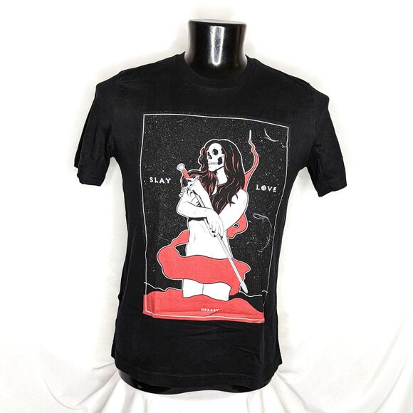 Canvas Men's Shirts Graphic T-Shirt Black Large Casual S/S - Picture 1 of 4